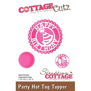 Cottage Cutz CC105 - Party Hat Tag Topper