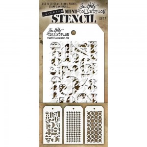 Tim Holtz Mini Layered Stencil MTS007 - Set 7