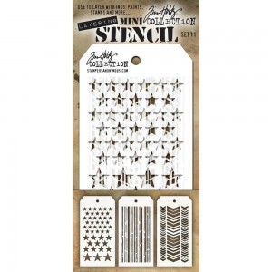 Tim Holtz Mini Layered Stencil MTS011 - Set 11