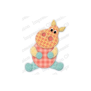 Impression Obsession DIE421-J - Patchwork Hippo