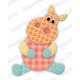 Impression Obsession DIE421-J - Patchwork Hippo