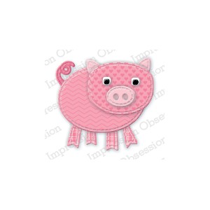Impression Obsession DIE423-L - Patchwork Pig
