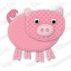 Impression Obsession DIE423-L - Patchwork Pig