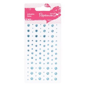 Papermania PMA 351405 - Adhesive Stones (104pcs) - Pale Blue