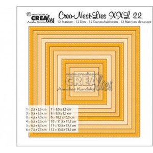 Crealies CLNest22XXL - Square Basic 22