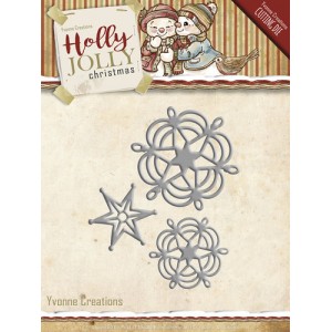 Find It Trading YCD10073 - Yvonne Creations - Holly Jolly - Snowflake and Star
