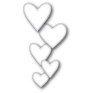 Memory Box 99637 - Classic Stitched Heart Collection