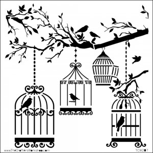 Crafter's Workshop TCW6X6 207 Template - Birds Of A Feather