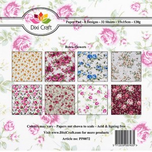 Dixi Craft PP0072 6'x6' - Retro Flowers