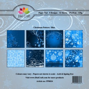 Dixi Craft PP0024 6'x6' - Christmas Pattern - Blue