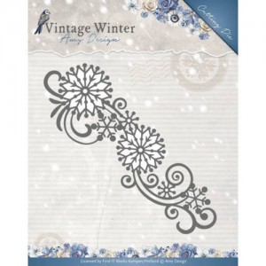 Find It Trading ADD10123 Amy Design Vintage Winter - Snowflake Swirl Border