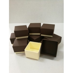 Комплект малки кутии КБ01 / 10 бр. - Тъмно Кафяви с Екрю