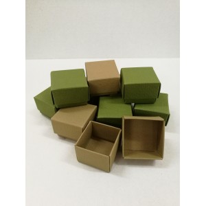 Комплект малки кутии КБ01 / 10 бр. - Светло Кафяви и Маслина