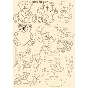 СЕТ775 / A5 - Комплект с елементи от бирен картон