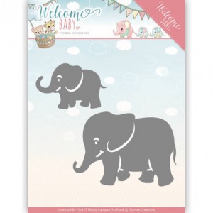 Find It Trading YCD10138 Yvonne Creations Welcome Baby - Little Elephants