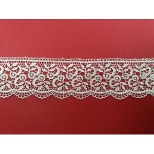 Дантела Брюкселска 60мм / Бяла - S018