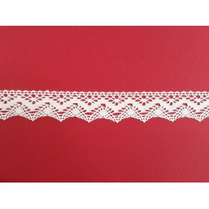 Дантела Памучна 30мм / Бяла - P-11a
