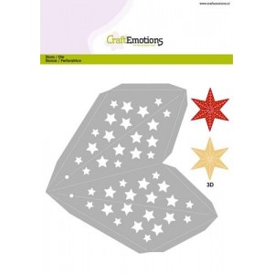 CraftEmotions 115633/1507 - 3D Christmas Decoration Star