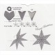 CraftEmotions 115633/1507 - 3D Christmas Decoration Star