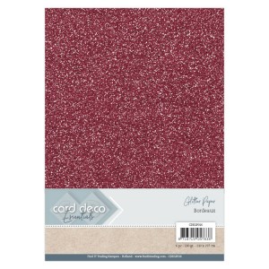 Card Deco CDEGP016 Glitter Paper A4 - Bordeaux