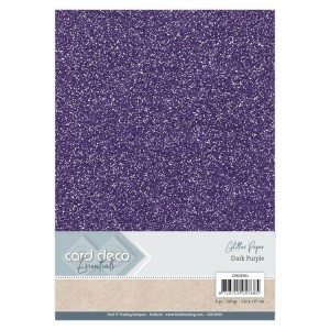 Card Deco CDEGP001 Glitter Paper A4 - Dark Purple