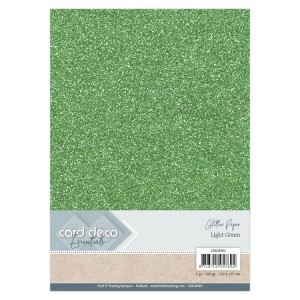 Card Deco CDEGP002 Glitter Paper A4 - Light Green
