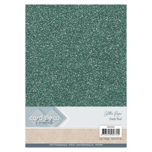 Card Deco CDEGP004 Glitter Paper A4 - Dark Teal