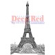 Deep Red Cling Stamp 505215 - Vintage Paris Eiffel Tower