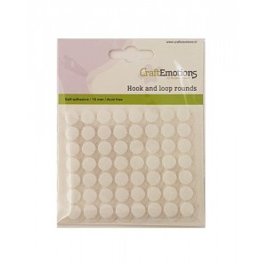 CraftEmotions 119491/1010 - Adhesive Hook and Loop rounds