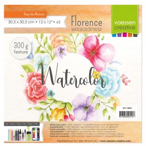 Vaessen Creative 2911-0004 12'x12' - Florence Watercolor Paper