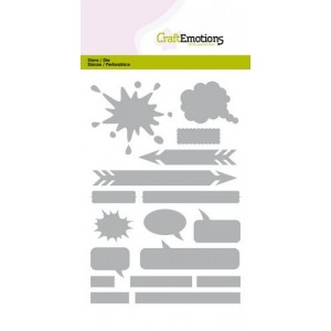 CraftEmotions 115633/0521 - Tabs, Balloons, Banners
