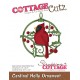 Cottage Cutz CC333 - Cardinal Holly Ornament