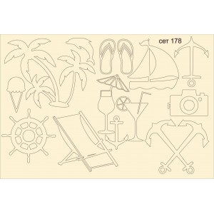 СЕТ178 / A5 - Комплект с елементи от бирен картон