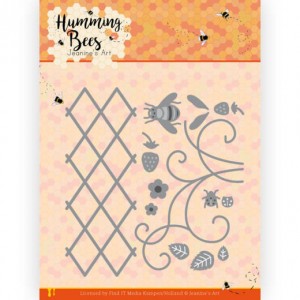 Jeanines Art JAD10128 Humming Bees - Strawberry Trellis
