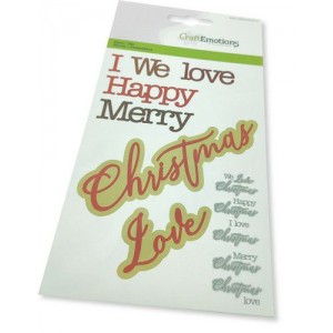 CraftEmotions 115633/0537 - Тext Christmas Love