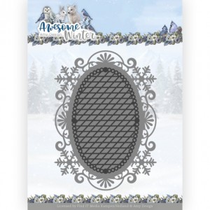 Find It Trading ADD10253 Amy Design Awesome Winter -  Winter Lace Oval