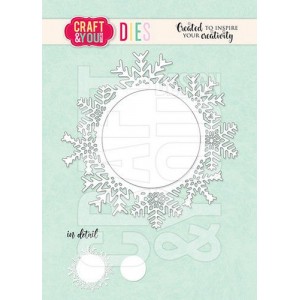 Craft and You CW154 - Snowflake Frame Round
