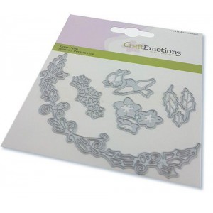 CraftEmotions 115633/0827 - Winter Wreath Oval