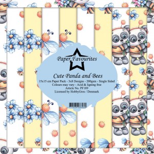 Dixi Craft PF189 6'x6' - Cute Panda and Bees