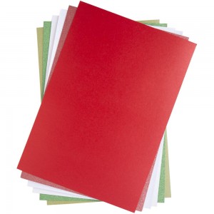 Sizzix 664694 60/Pkg Cardstock Pack - White, Holly Berry and Fir Tree