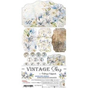 Craft O'Clock CC-F26-VS-12 6'x12' Junk Journal - Vintage Sky