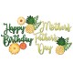 Sizzix 662722 - Phrases Happy & Pineapple