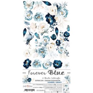 Craft O'Clock CC-C56-FB-10 6'x12' Flowers - Forever Blue