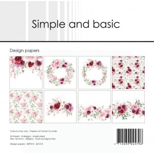 Simple and Basic SBP513 6'x6' - Watercolour Roses