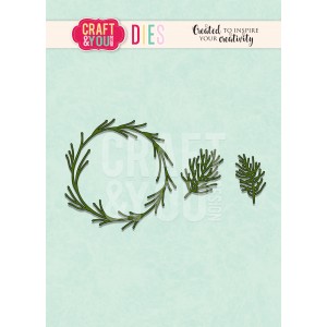 Craft and You CW252 - Coniferous Wreath