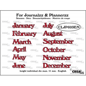 Crealies CLJP603EN - Months English