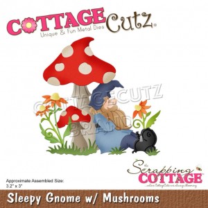 Cottage Cutz CC630 - Sleepy Gnome w/ Mushrooms