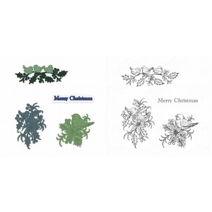 Heartfelt Creations HCD1-7463 / HCPC31027 - Festive Berry & Birdies