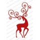 Impression Obsession DIE336-V - Reindeer Flourish
