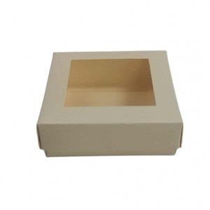 Kартонена кутия KB04 - Перлено злато с PVC капак